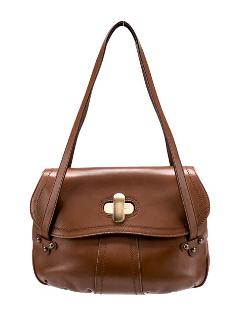 Max Mara Leather Shoulder BAG - Brown Shoulder Bags, Handbags ...