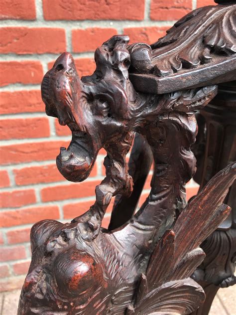 Impressive and all Hand-Carved Griffin Sculptures in a Gothic Style ...