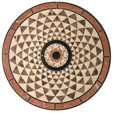 Indoor Marble Granite Water Jet Medallion Inlay Natural Stone Mosaic ...