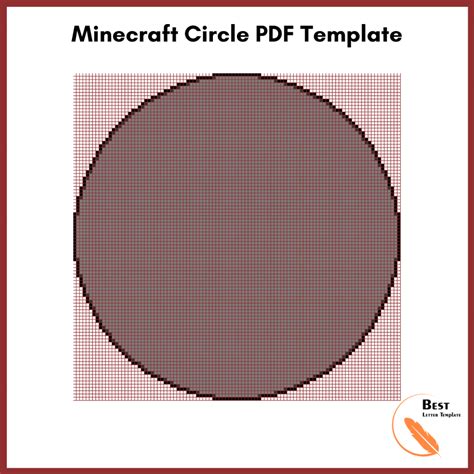 Printable Minecraft Circle Template -- (Chart, Diagram)
