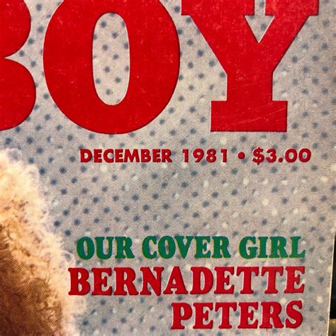 Playboy Magazine- December 1981- Bernadette Peters | Boardwalk Vintage