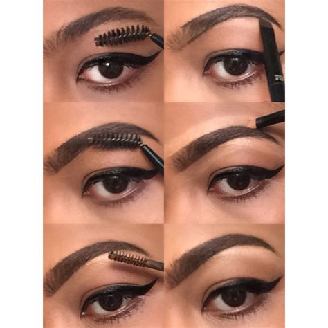 Eyebrow pictorial using Kat Von D eyebrow pomade & NYX eyebrow mascara ...
