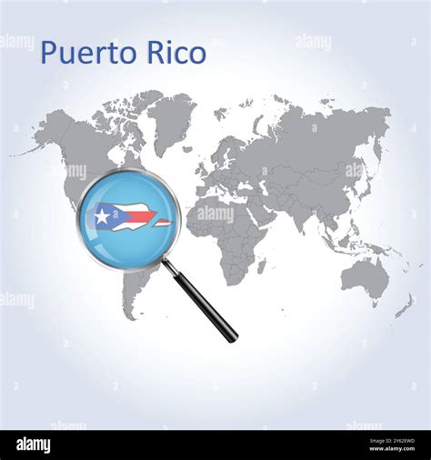 Puerto rico magnified map hi-res stock photography and images - Alamy