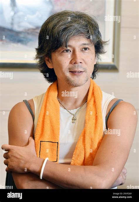 Japanese ballet dancer Tetsuya Kumakawa speaks during an interview ...