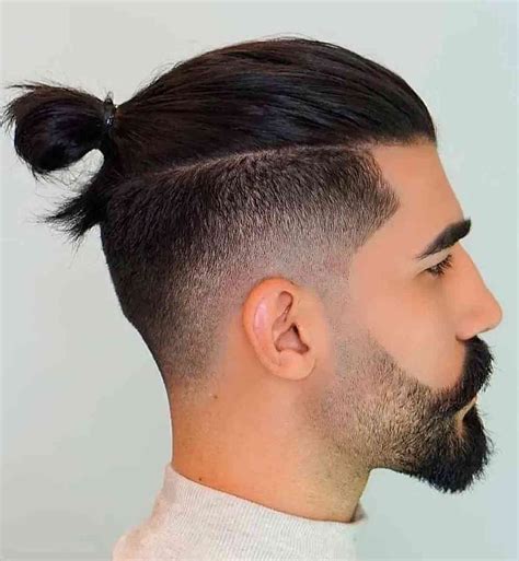 11 Awesome Man Bun Hairstyles With a Fade for 2025 | Man bun hairstyles ...