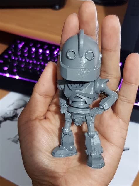 ArtStation - 3d Printed Chibi Iron Giant Figure