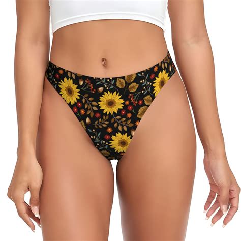KLL Fall Daisy Leaf for Women Underwear Thongs,Sexy G-String for Women ...