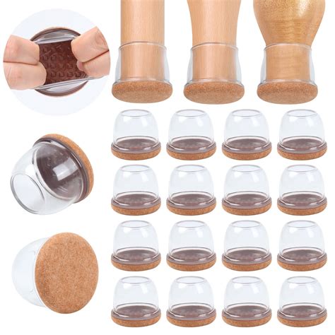 Snapklik.com : Ezprotekt 32 Pcs Clear Silicone Chair Leg Floor ...