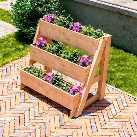 DIY 3-tier Raised Planter Box Plans: Easy Woodworking Build Project for ...
