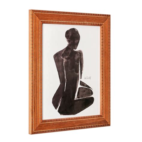 Beautiful Neutral Figure Wood Framed Wall Art by Drew Barrymore 11" X ...