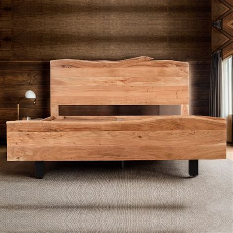 Wood Decor Hays Live Edge King Bedframe, Acacia Wood - Furniture Store ...