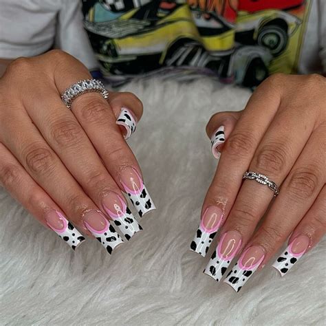 30 Best Pink Cow Print Nails Ideas - Nail Designs Daily