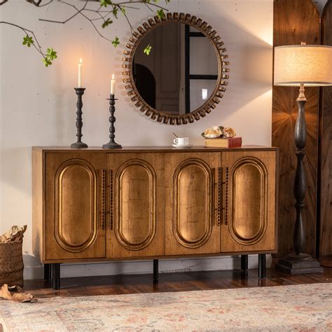 Kivaritio Sideboard Buffet With Handleless Design For Entryway And ...