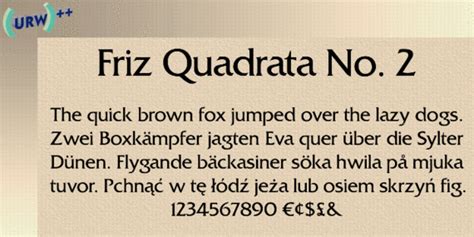 T.26 Digital Type Foundry | Fonts : Friz Quadrata No.2