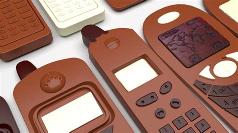 Chocolate Cell Phones Set 3D model - TurboSquid 1821637