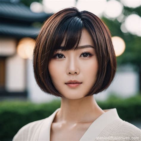 Japanese Woman with Bob Hairstyle | Stable Diffusion Online