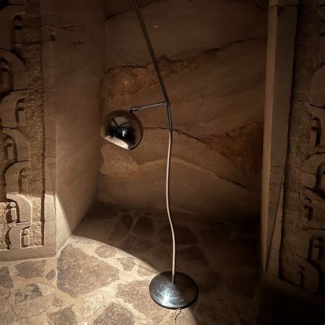 Postmodern Chrome Floor Lamp by Koch + Lowy For Sale at 1stDibs