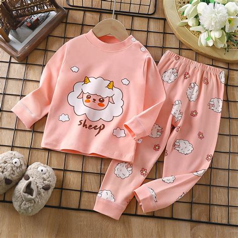 Avrntaa Kids Pajamas Clearance $5 - Cute Sheep Print Pant Sets ...