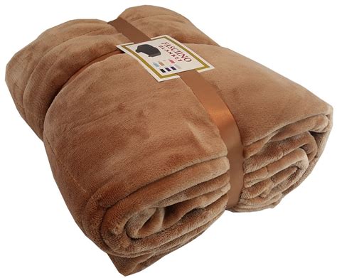 FASCIINO Super Soft Plush Reversible Velour Mink Borrego Blanket Throw ...