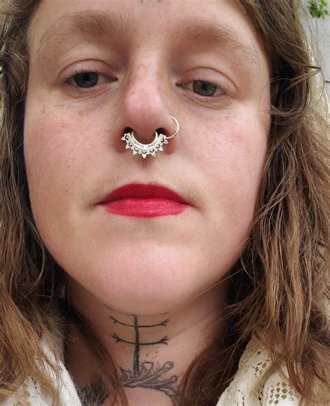 Tribal Silver Septum Ring, Handmade Sterling Silver Septum, Fancy 16g ...