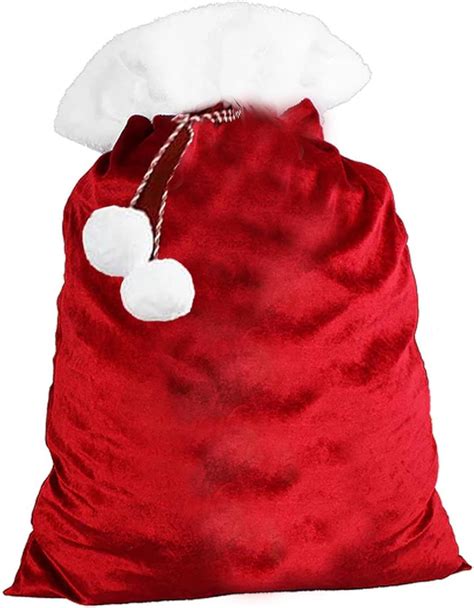 Buystarget XXL Christmas Santa Sack Extra Large (100x75cm) Velvet Santa ...