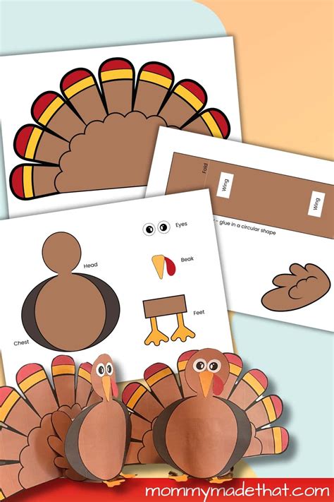 Build a 3D Turkey (Free Cut Out Printable)
