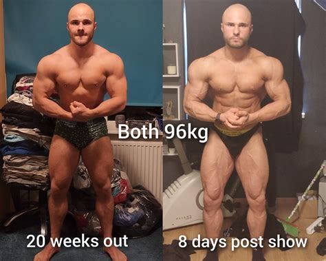 8 days post show, gained 11kg (24lbs) : r/bodybuilding