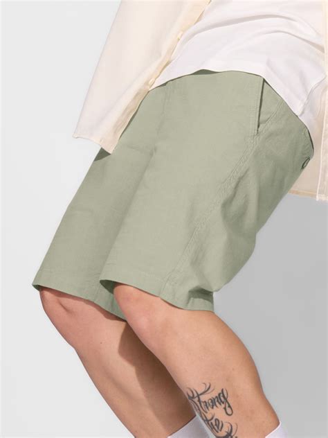 Buy Solids: Light Green Men Woven Shorts Online
