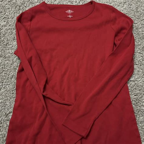 Red long sleeved shirt #longsleeve - Depop