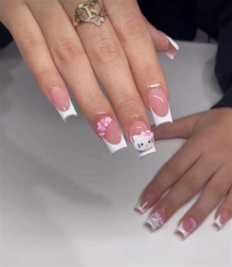 Cute Hello Kitty Acrylic Nails