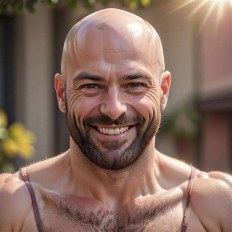 Handsome bald man - AI Generated Artwork - NightCafe Creator