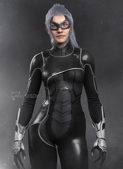 Spiderman Black Cat Naked Costume