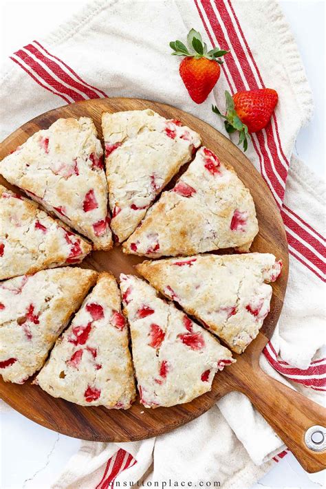 This easy fresh strawberry scones recipe includes step by step ...
