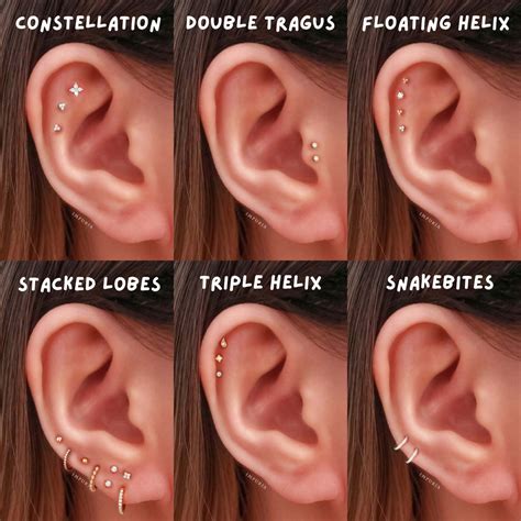 Different Types Of Cute Ear Piercings