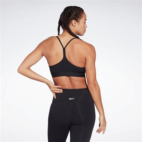 Reebok Apparel Women Reebok Lux Skinny Strap Medium-Support Sports Bra ...