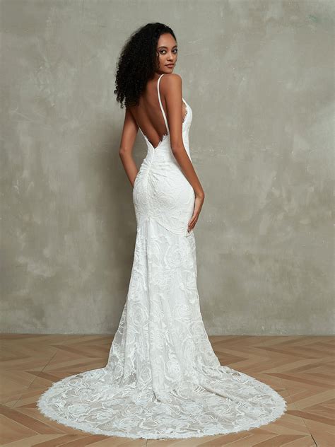 Beach Wedding Dresses Open Back