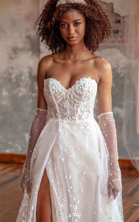Romantic Strapless A-Line Wedding Dresses | True Society Bridal