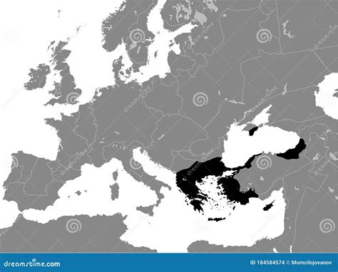 Map of Byzantine Empire Year 1190 Stock Vector - Illustration of east ...