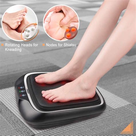 RENPHO Foot Massager with Heat, Shiatsu Heated Electric Foot Massager ...