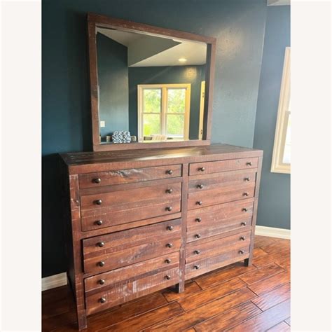 Costco Wood 8 Drawer Dresser and Mirror - AptDeco