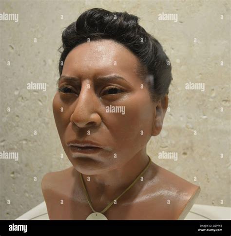 Gran Museo del Mundo Maya, face reconstruction of one maya woman Stock ...