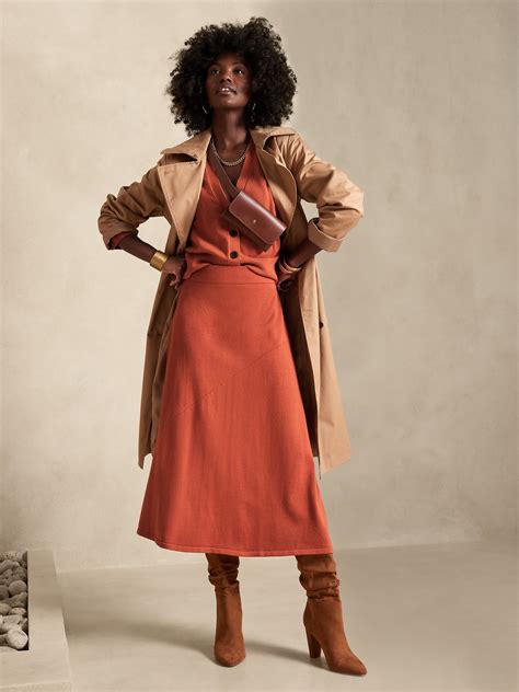 Satin Midi Skirt | Banana Republic