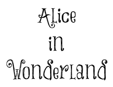 Nini d'Amour: Alice in Wonderland Beautiful Font