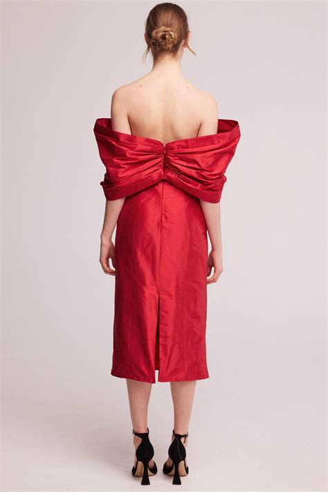 Big Bow Dress Red Silk – Baaby