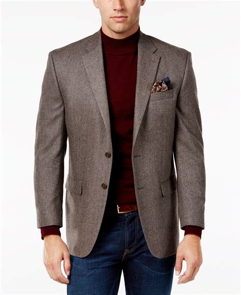 Lauren Ralph Lauren Cashmere-Blend Herringbone Classic-Fit Sport Coat ...