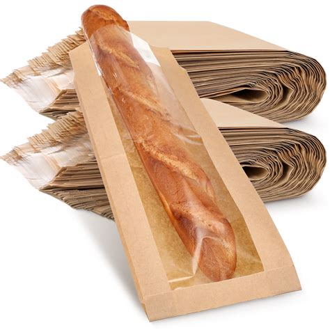 Amazon.com: 100 Pieces Paper Bread Bag with Window for Homemade Bread ...
