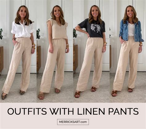4 Linen Pants Outfits for Spring and Summer - Merrick's Art