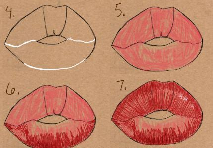 How to Draw Kissing Lips Step By Step - For Kids & Beginners
