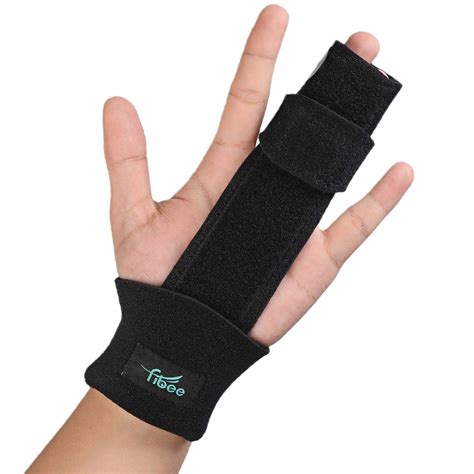 Fibee Trigger Finger Splint, Adjustable Two Finger Splint, Full Hand and Wrist Brace Support XS ...