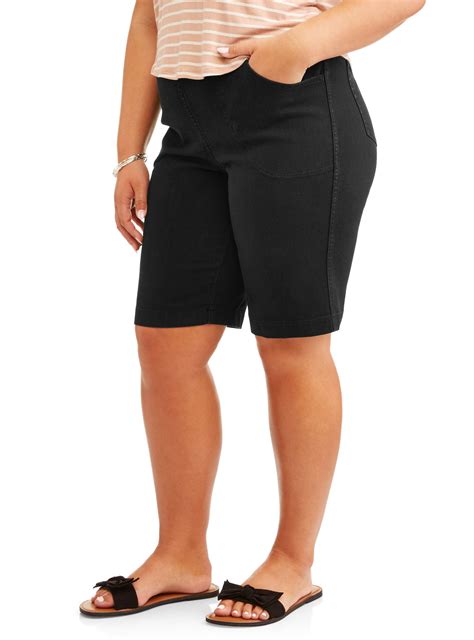 Just My Size Women's Plus Size 4 Pocket Pull on Bermuda Short - Walmart.com
